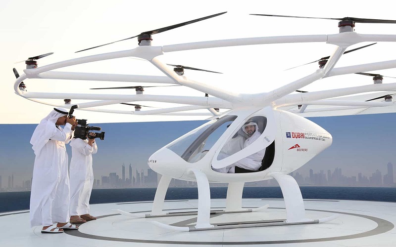 Flying volocopter Dubai