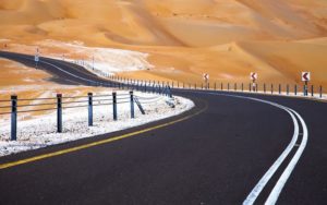 Liwa Oasis Road by Tripjohn