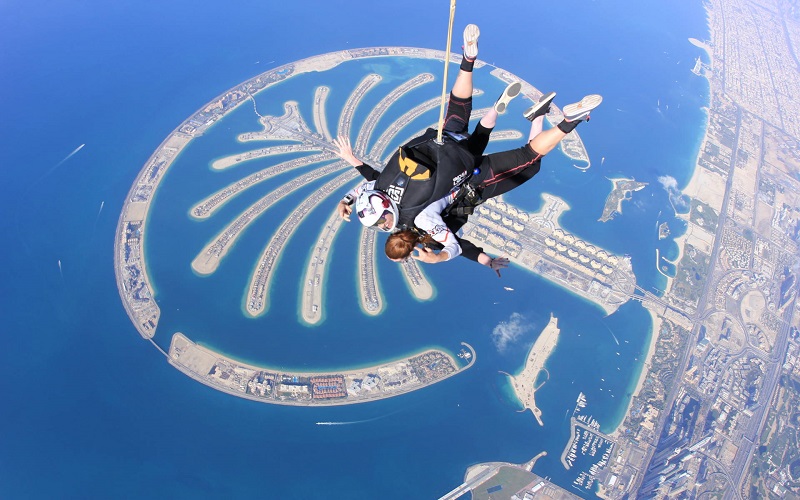 Skydiving in Dubai with Palm Island - TripJOhn