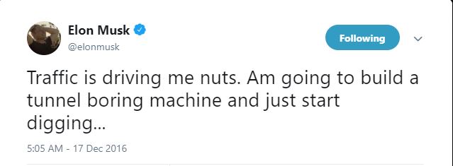 Elon Musk's Tweet